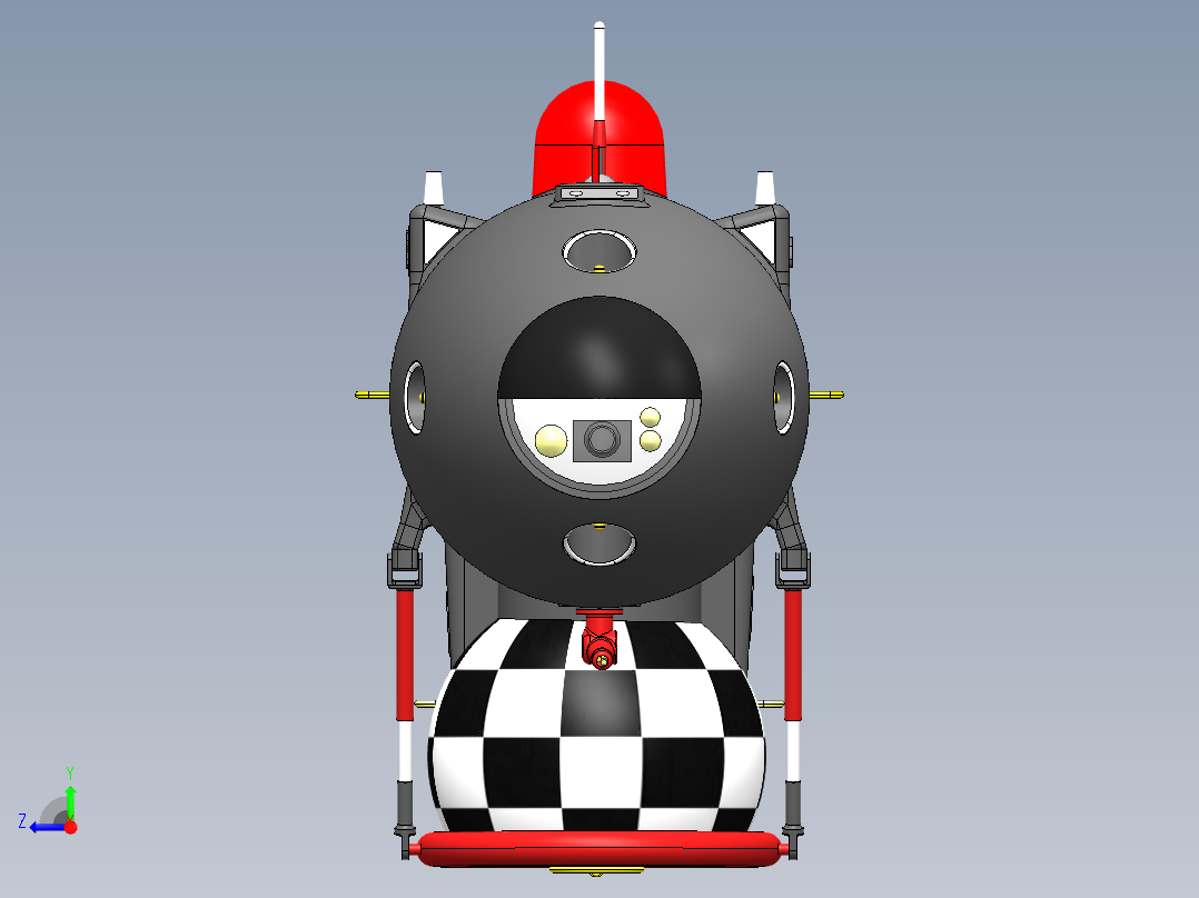 深潜救生艇右视图