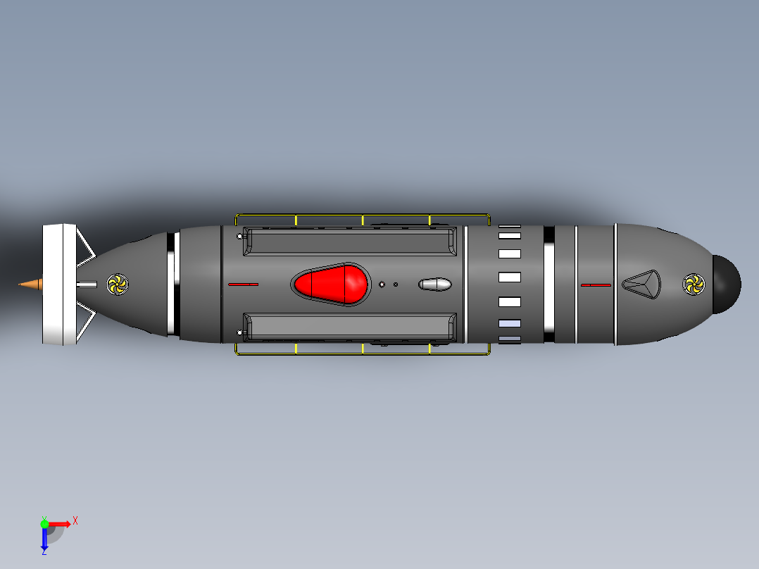 深潜救生艇俯视图