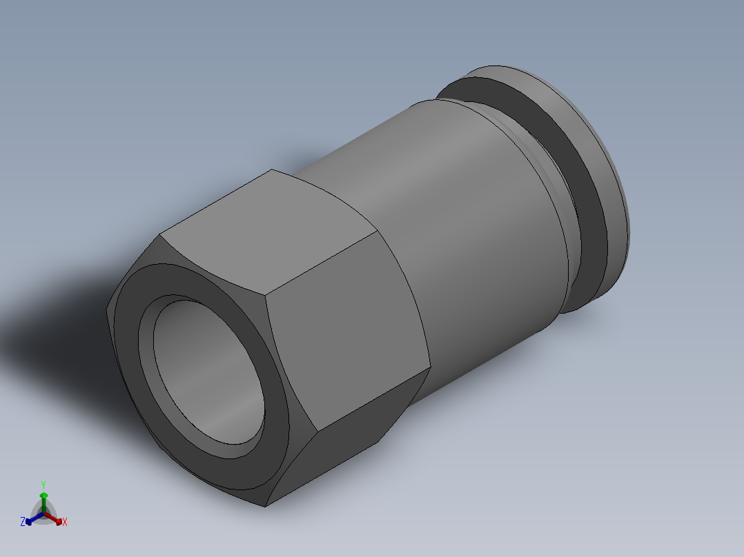 气动元件APCF8_01正等轴测图