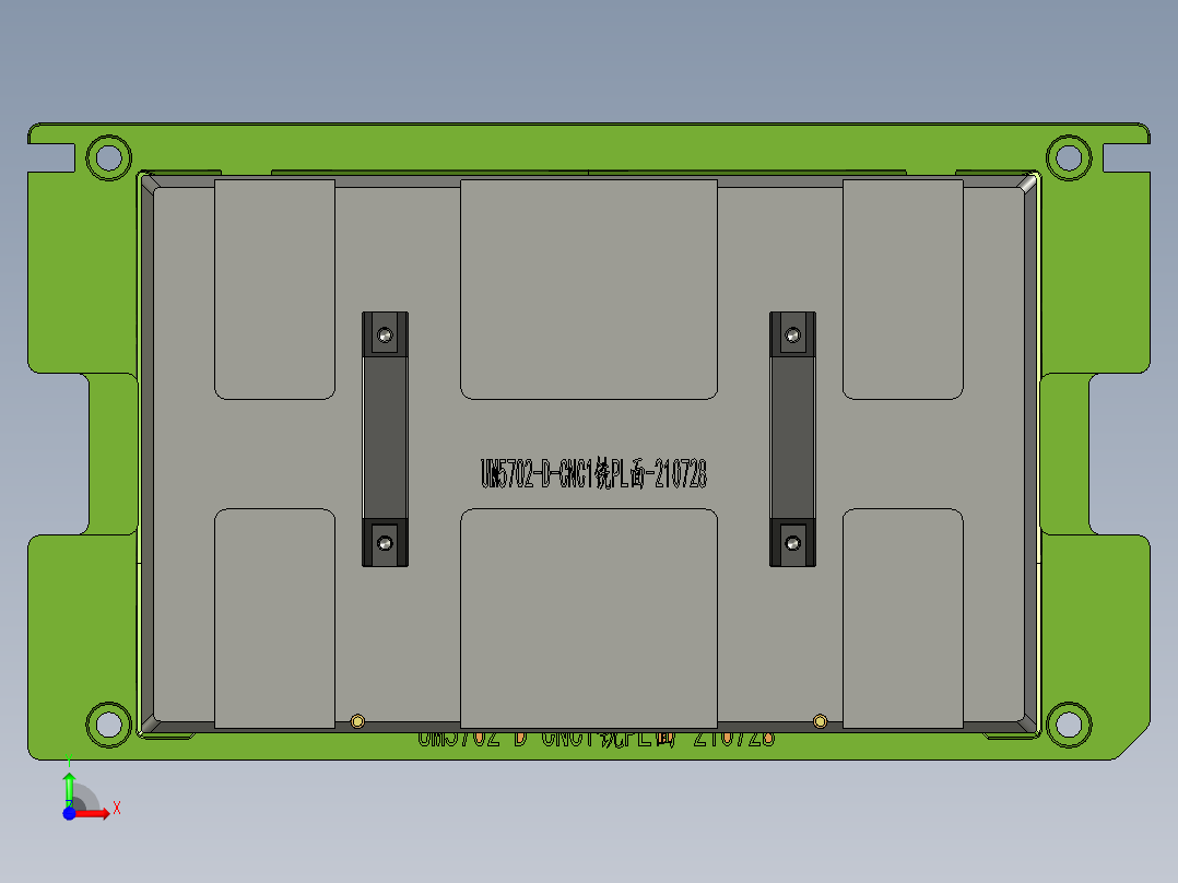 UM5702-D笔记本CNC工装夹具三维模型-CNC1-210727前视图