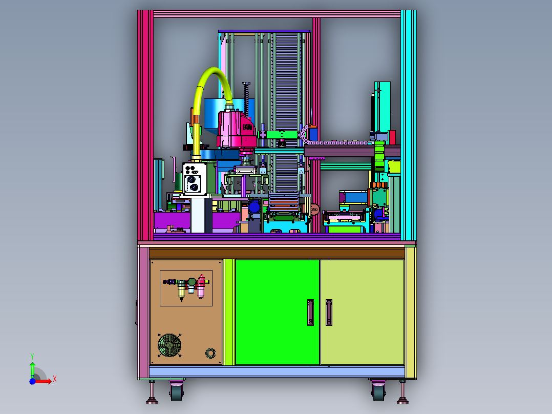 全自动电容铺盘设备前视图