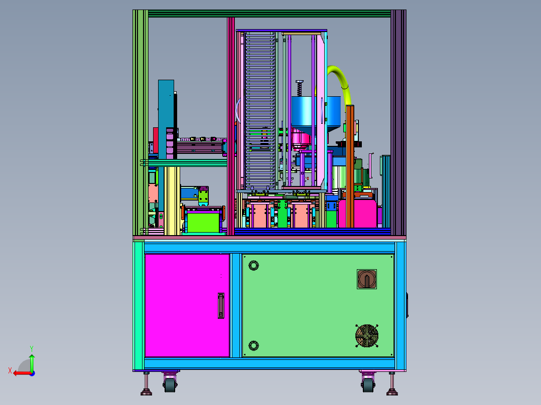 全自动电容铺盘设备后视图