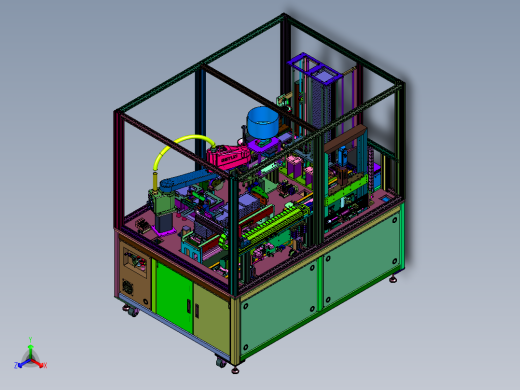全自动电容铺盘设备正等轴测缩略图