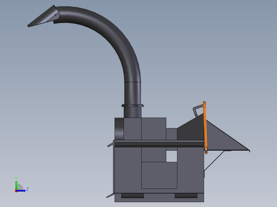 A2004536-滑移式木材粉碎机左视图