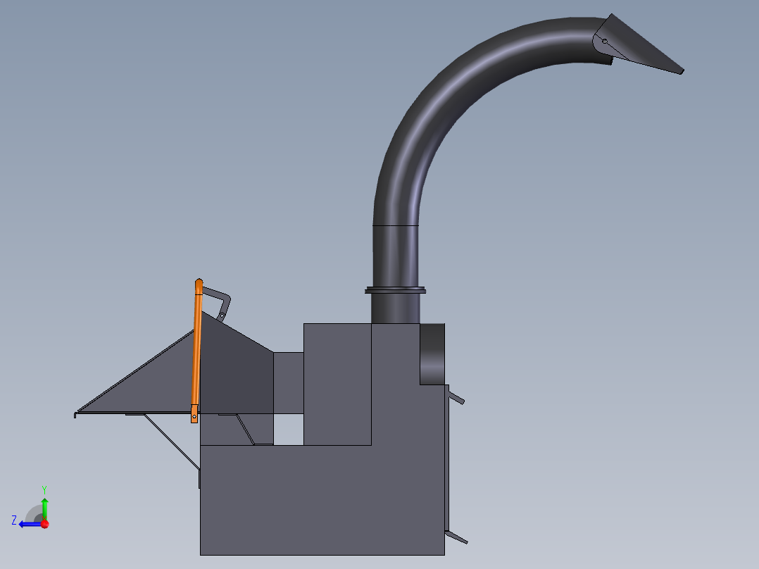 A2004536-滑移式木材粉碎机右视图