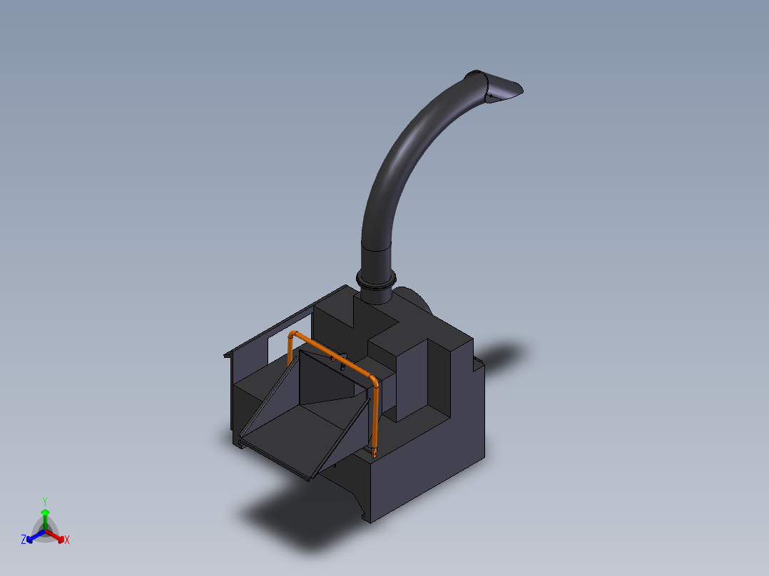 A2004536-滑移式木材粉碎机正等轴测图