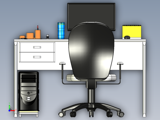 A2004830-办公桌椅前视缩略图