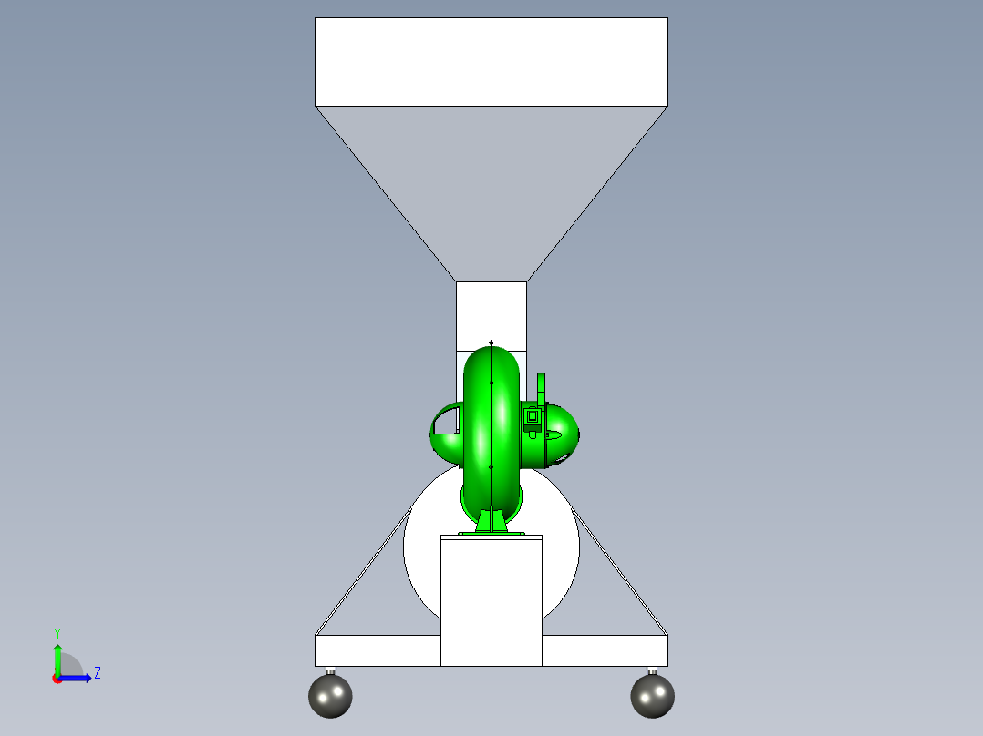 B2004595-木材燃料炉左视图