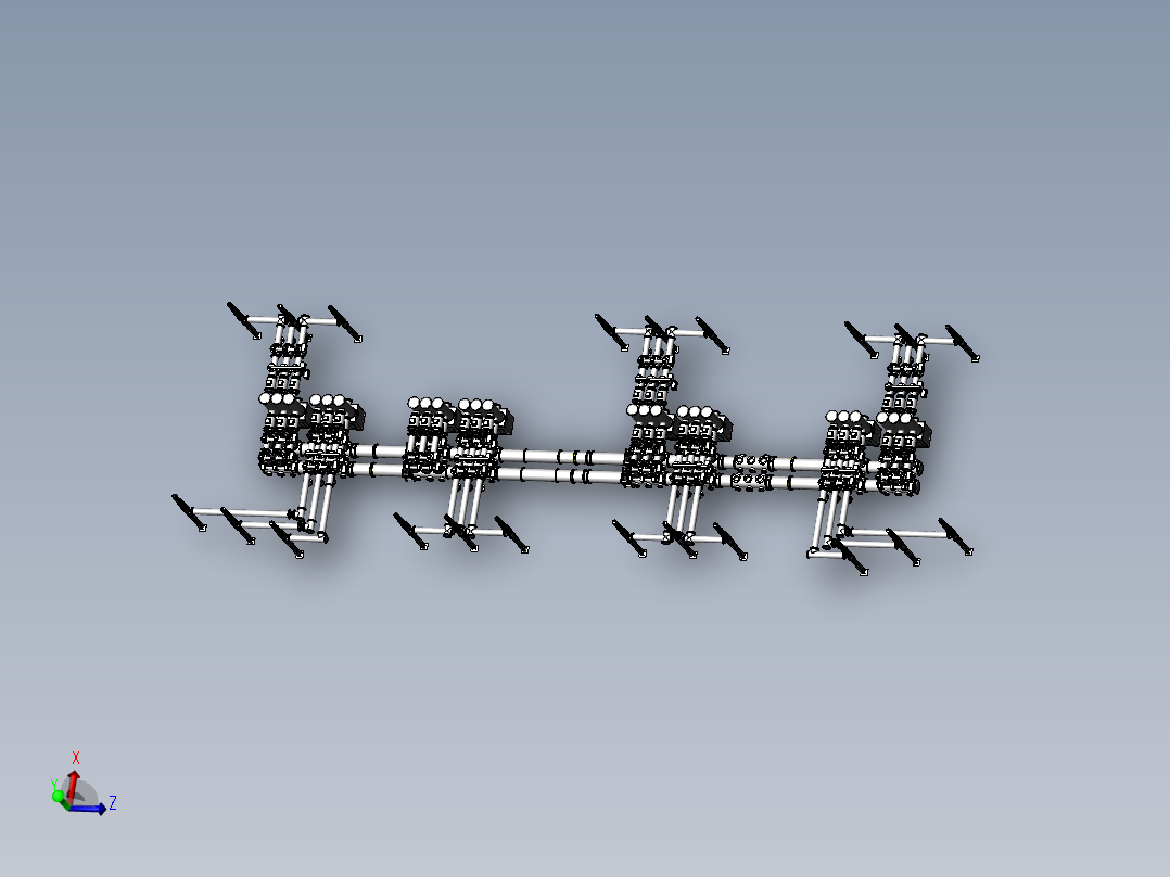 220KV GIS架构 变电站三维模型图