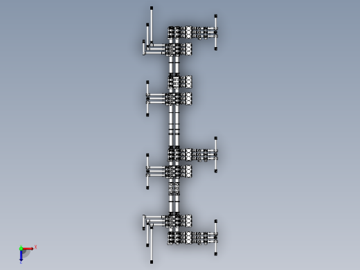220KV GIS架构 变电站三维模型图俯视缩略图