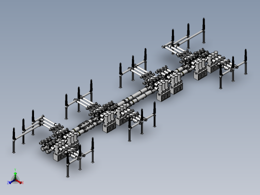 220KV GIS架构 变电站三维模型图正等轴测缩略图