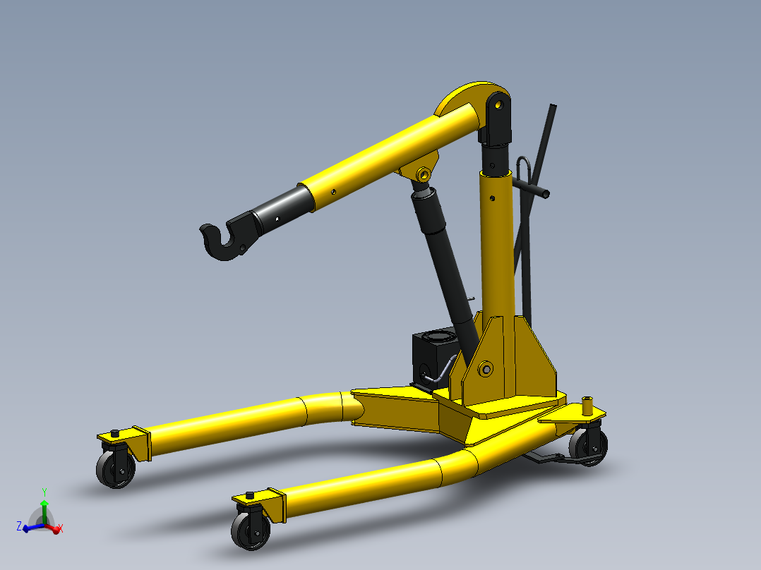 12吨移动式液压起重机3D数模图纸_Solidworks设计