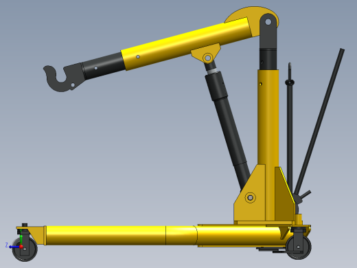 12吨移动式液压起重机3D数模图纸_Solidworks设计右视缩略图