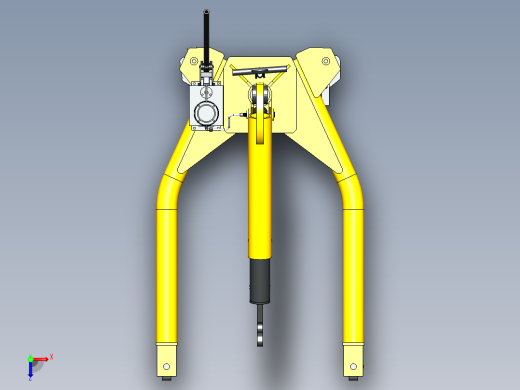 12吨移动式液压起重机3D数模图纸_Solidworks设计俯视缩略图