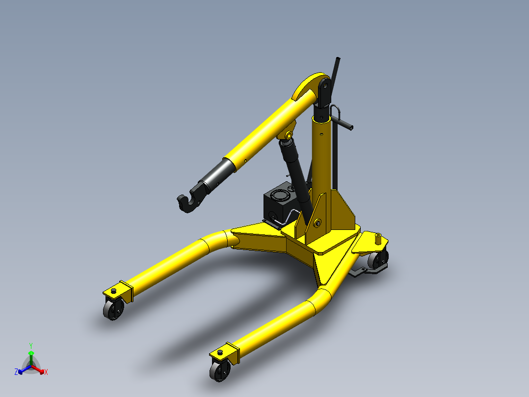 12吨移动式液压起重机3D数模图纸_Solidworks设计正等轴测图