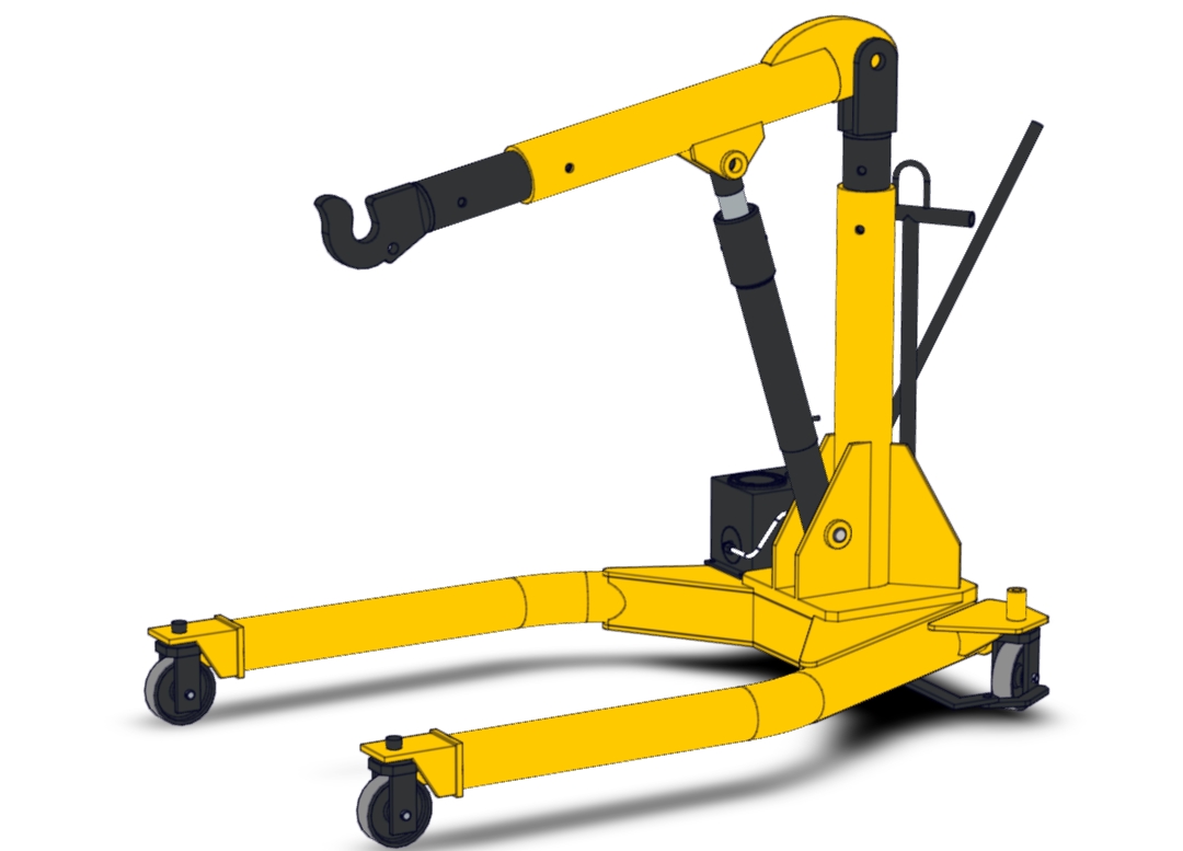 12吨移动式液压起重机3D数模图纸_Solidworks设计