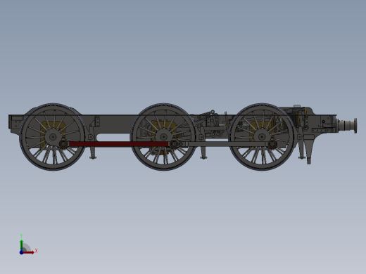 火车机车列车model-steam-locomotive-ger-y14-模型格式为 x_t stp sw前视缩略图