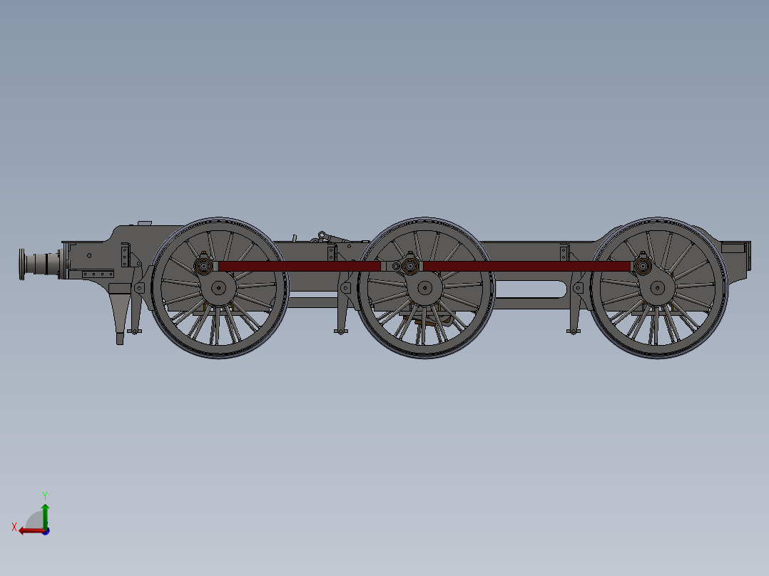 火车机车列车model-steam-locomotive-ger-y14-模型格式为 x_t stp sw后视图