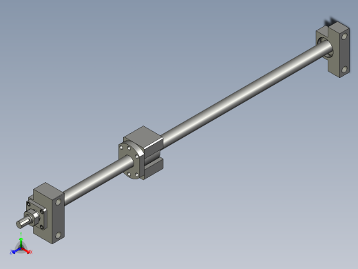 SR20丝杠组件正等轴测缩略图