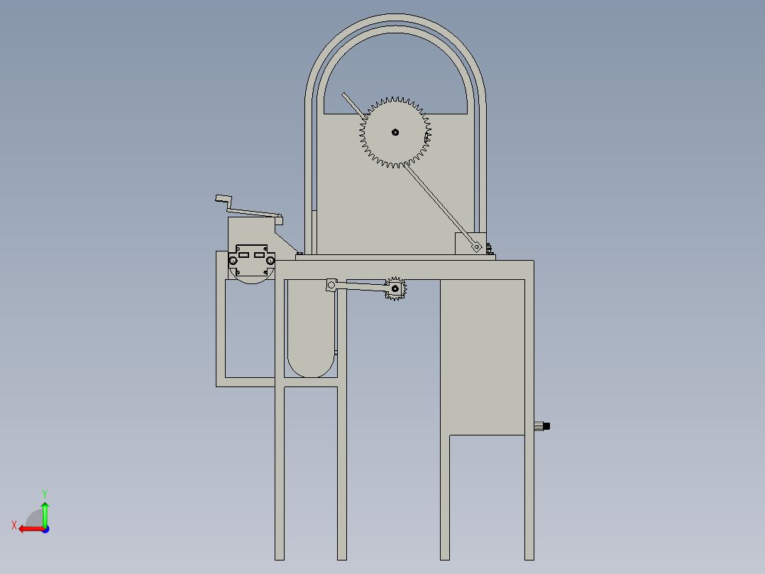 多工位制蜡棒机后视图