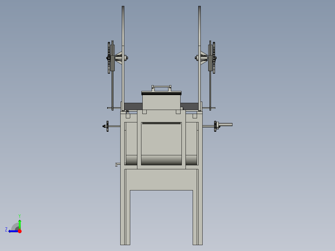 多工位制蜡棒机右视图