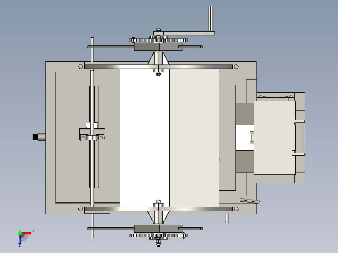 多工位制蜡棒机俯视图