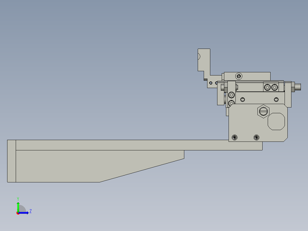 花鼓装饰盖抓取组件左视图