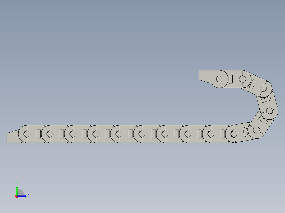拖链VBF01-F77-R55-N25-VEF02-F77怡合达-1111左视图