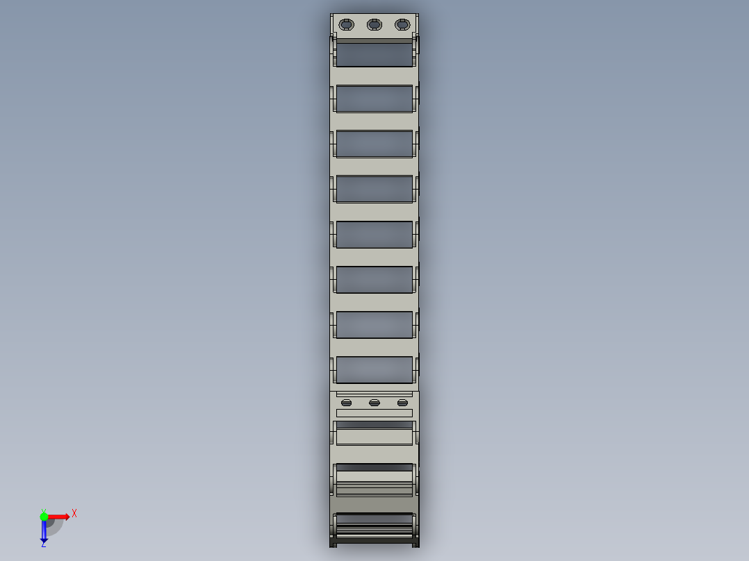 拖链VBF01-F77-R55-N25-VEF02-F77怡合达-1111俯视图