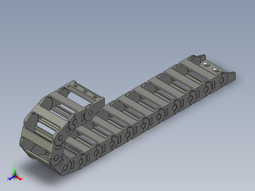 拖链VBF01-F77-R55-N25-VEF02-F77怡合达-1111正等轴测图