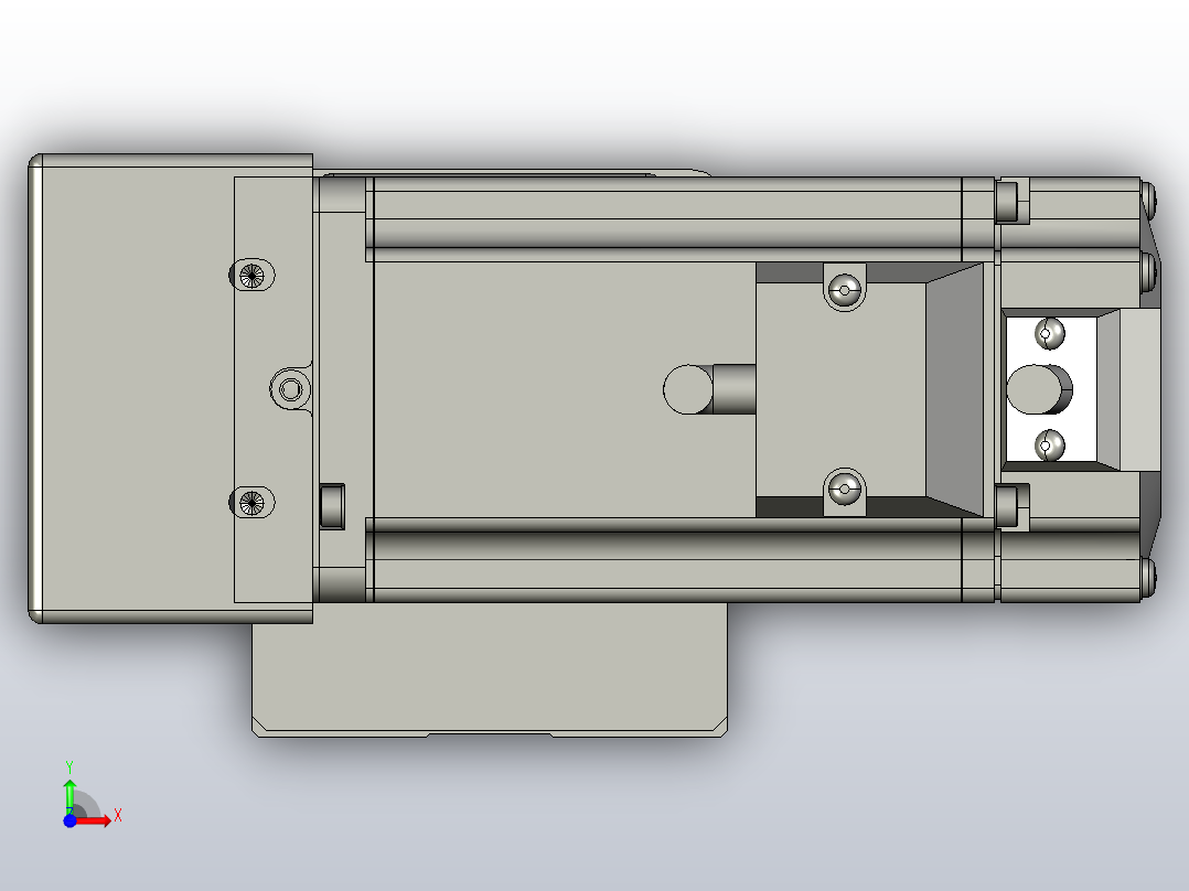 皮带直线轴半封闭可选导轨TPA-HNB-65S-90-L1150-ML-C-P10-N3前视图