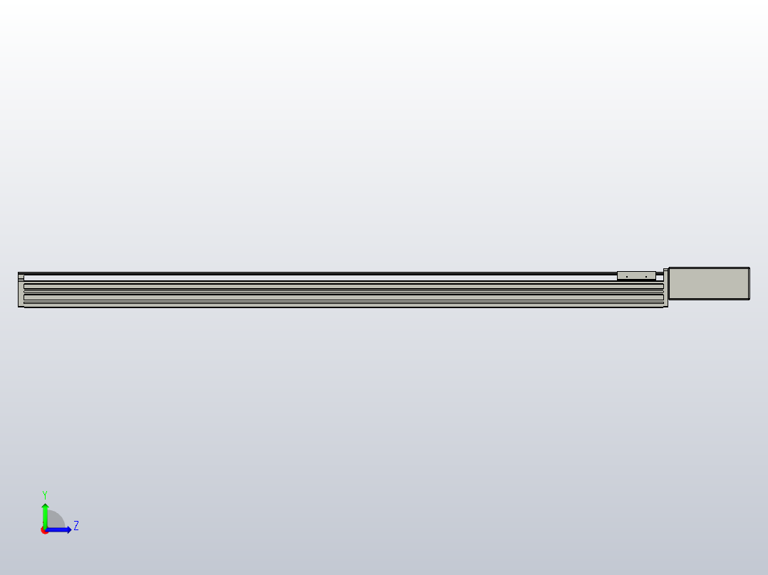 皮带直线轴半封闭可选导轨TPA-HNB-65S-90-L1150-ML-C-P10-N3左视图