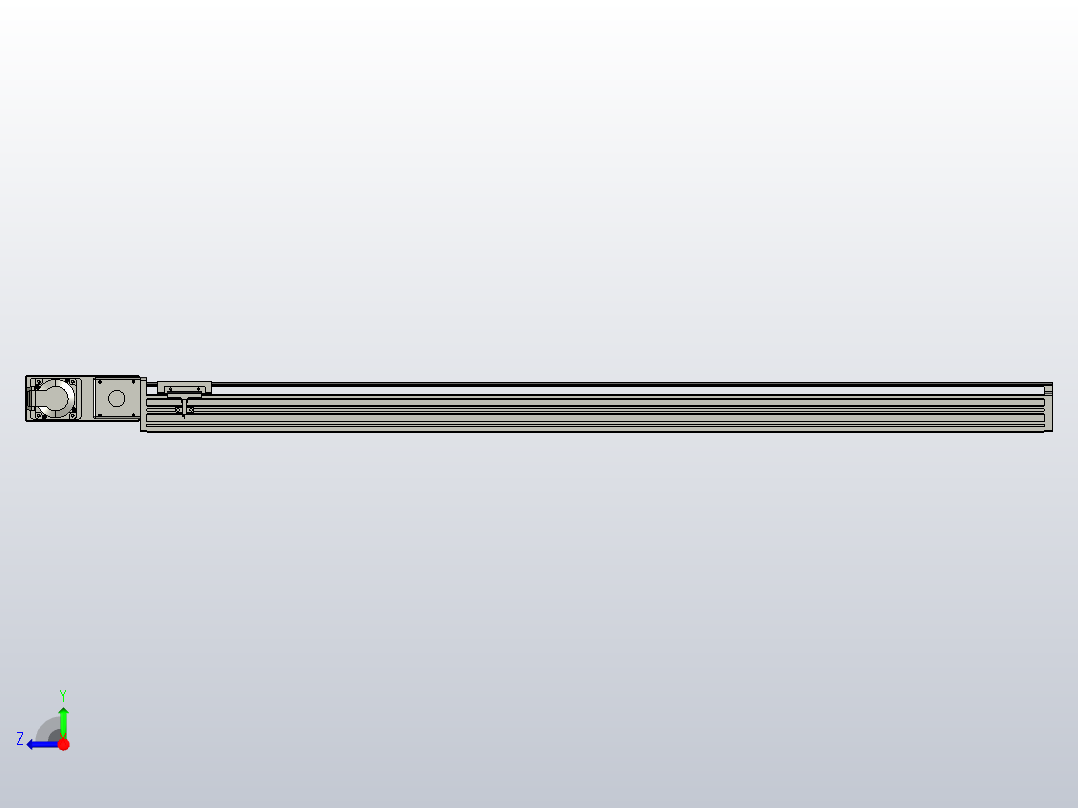 皮带直线轴半封闭可选导轨TPA-HNB-65S-90-L1150-ML-C-P10-N3右视图