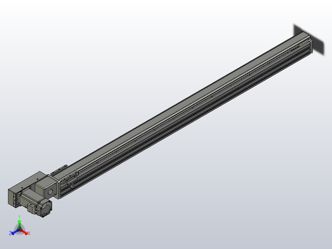 皮带直线轴半封闭可选导轨TPA-HNB-65S-90-L1150-ML-C-P10-N3正等轴测图