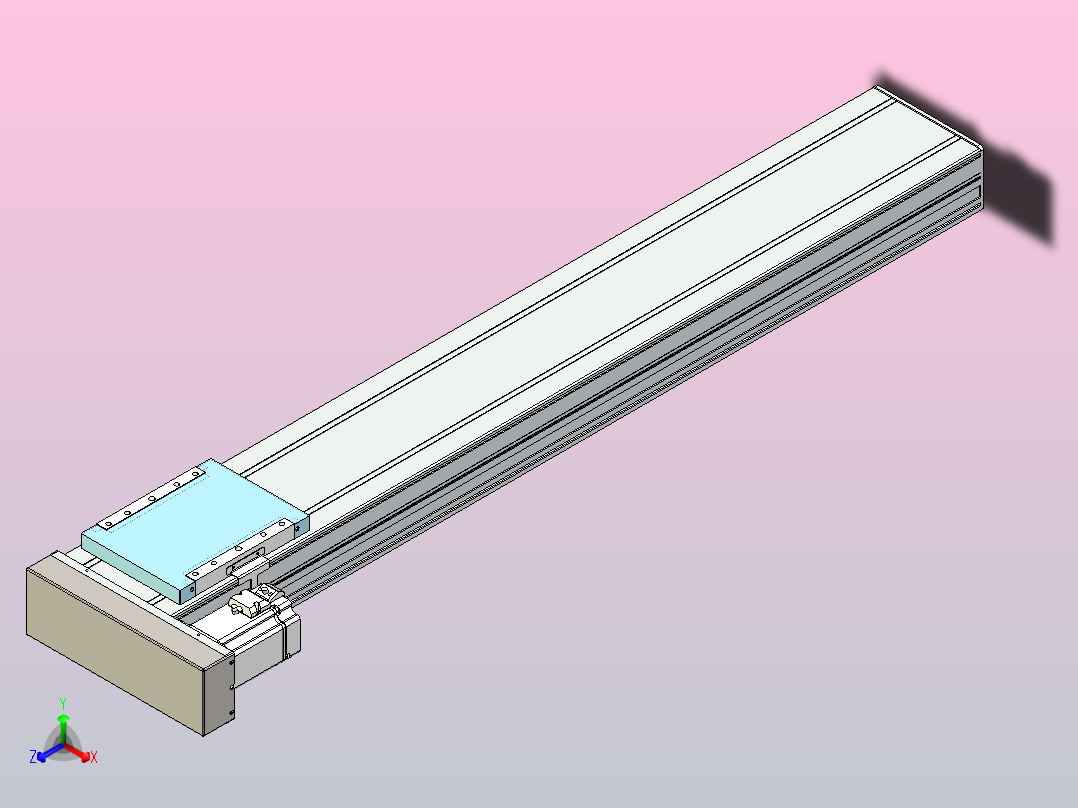 滚珠丝杠直线轴带导轨全封闭TPA-HCR-175D-2510C-L1050-MR-C-P75-N3主视图