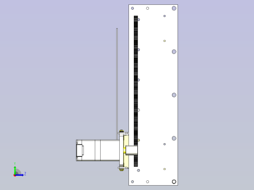 一种齿条&amp;齿轮搬运装置3D图纸左视缩略图