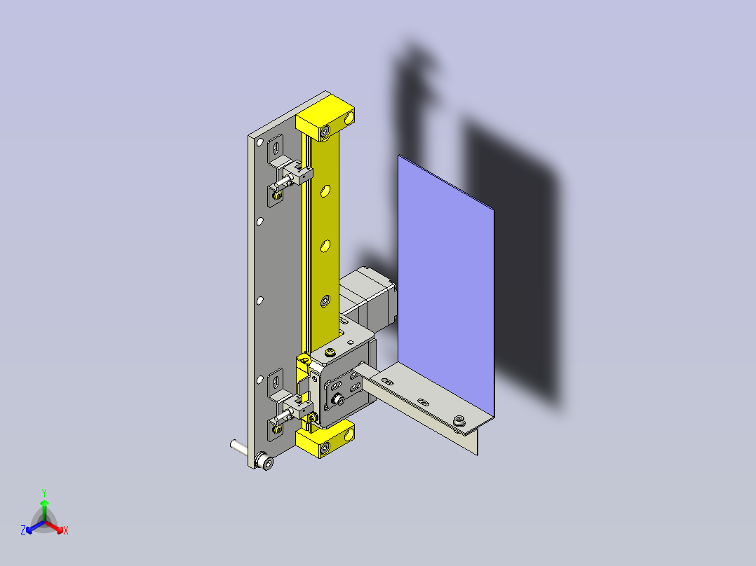 一种齿条&amp;齿轮搬运装置3D图纸正等轴测图
