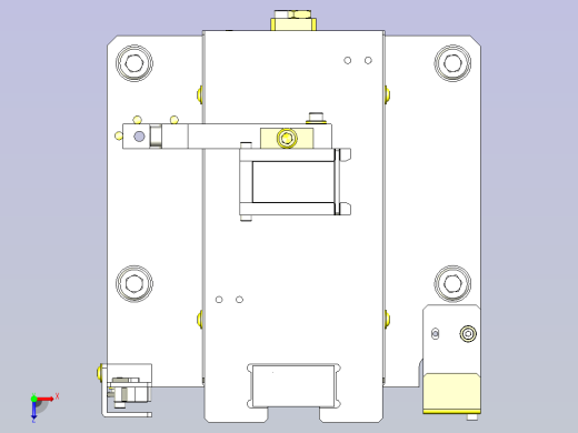 一款半自动板排出机3D模型俯视缩略图
