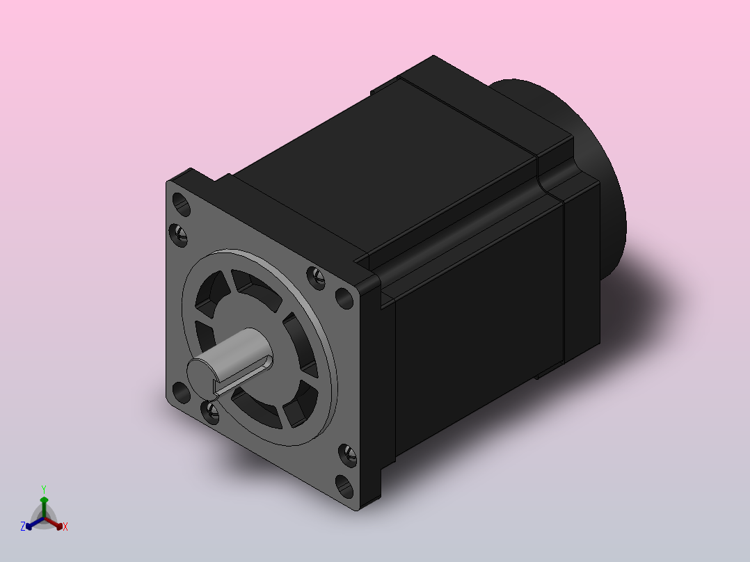 110╱130三相步进电机[110J12161-360]正等轴测图