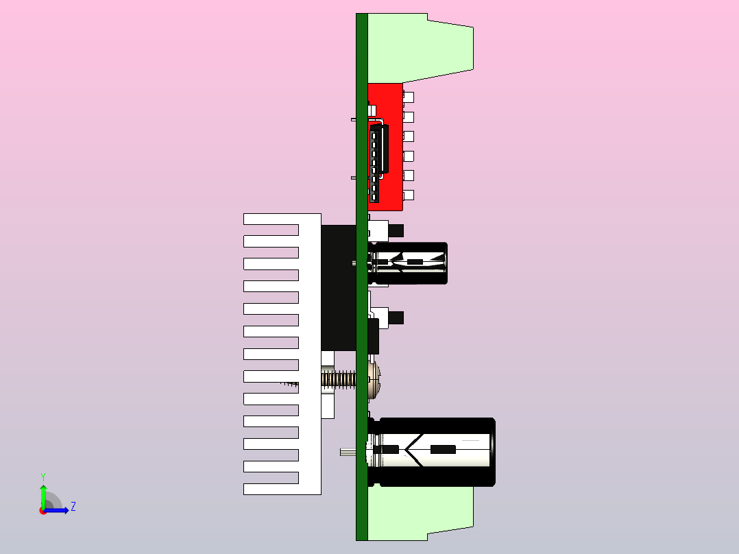 步进电机驱动器左视图
