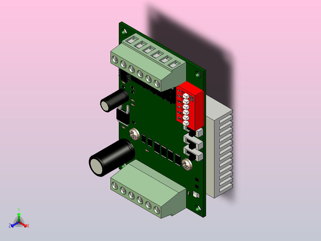 步进电机驱动器正等轴测图