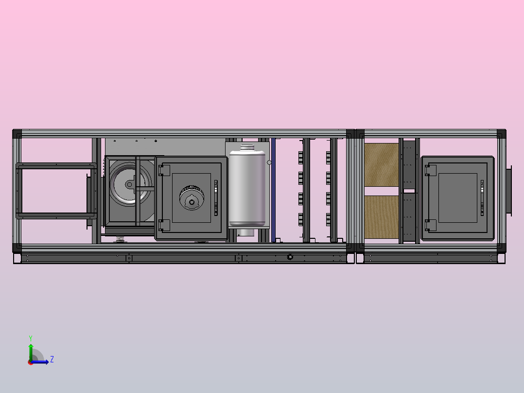 组合式空调机组-恒温恒湿左视图