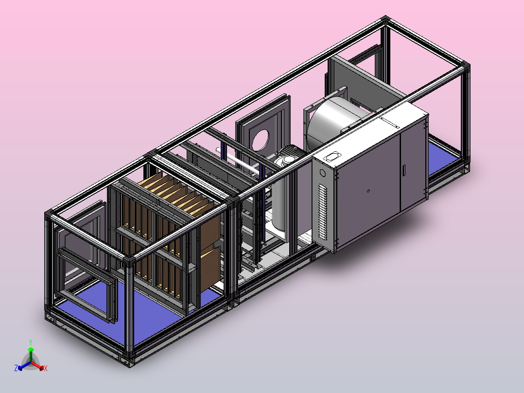 组合式空调机组-恒温恒湿正等轴测图
