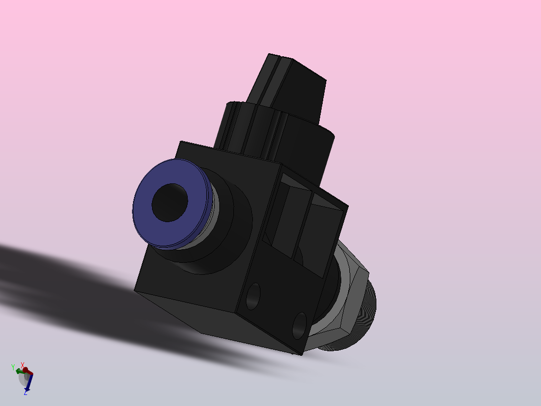 HVSF-G 由螺纹端流向插管端型-G螺纹[HVSF G02-06(B)]后视图