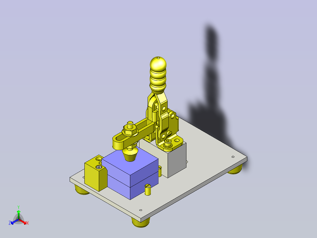 一款轻度压入夹具3D图纸主视图