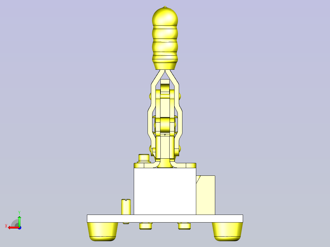 一款轻度压入夹具3D图纸后视图