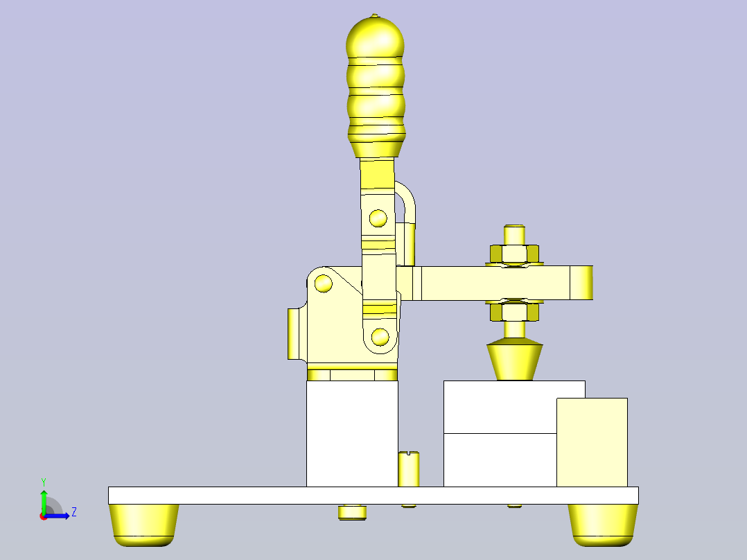 一款轻度压入夹具3D图纸左视图