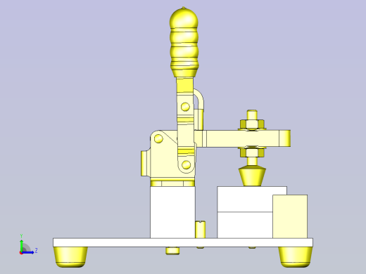 一款轻度压入夹具3D图纸左视缩略图