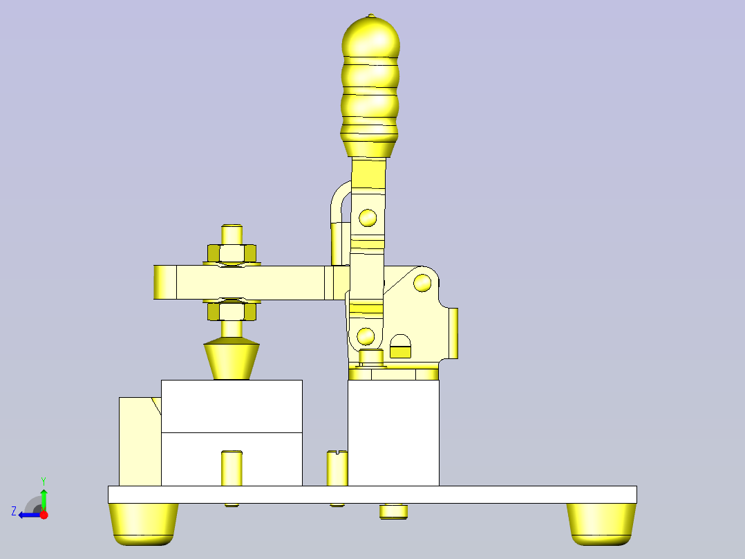 一款轻度压入夹具3D图纸右视图