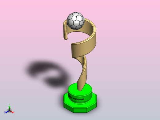 FIFA女足世界杯奖杯正等轴测缩略图